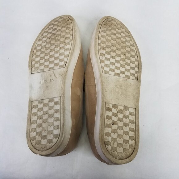 Birdies Swift Loafers Women's 8 Tan Shell Suede Leather Slip On Comfort Shoes - Picture 8 of 11
